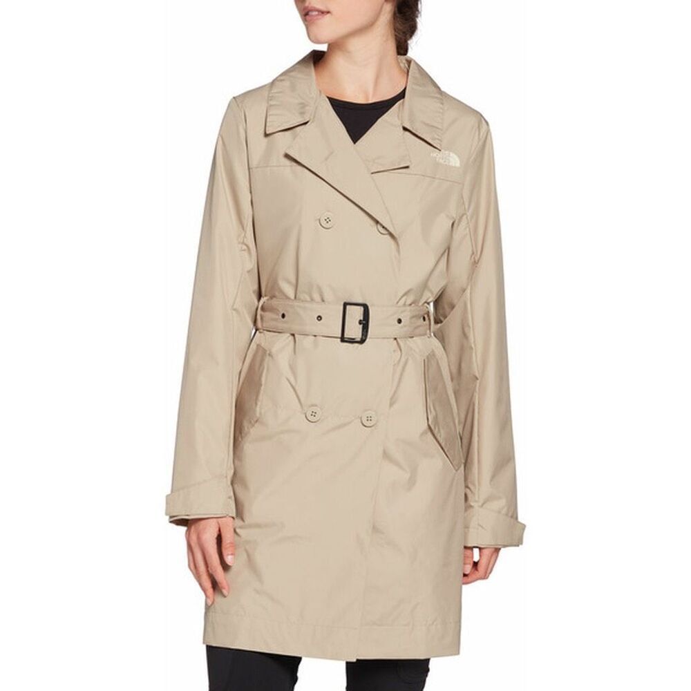 The North Face Women’s City Rain Trench Coat XL Long Belted Khaki